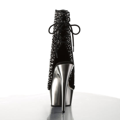 *6" Heel, 1 3/4" PF Open Toe/ Back Ankle Boot (Pleaser DEL1018RS/BVEL/PWCH)