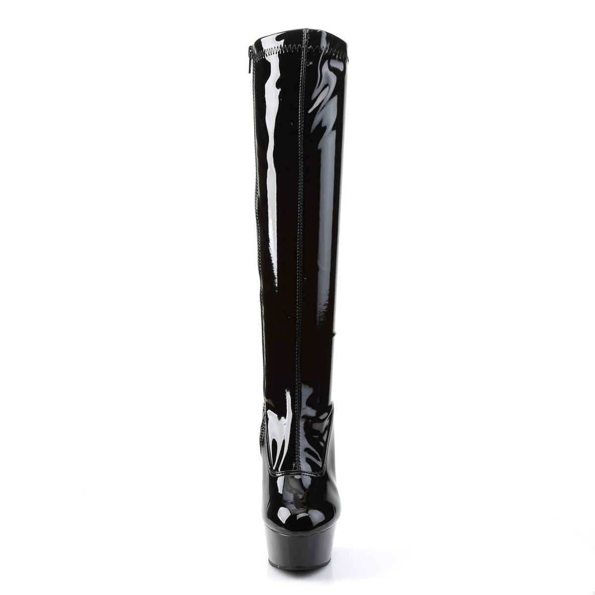 6" Heel, 1 3/4" PF Stretch Knee BT, Side Zip (Pleaser DEL2000/B/M)