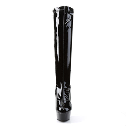 6" Heel, 1 3/4" PF Stretch Knee BT, Side Zip (Pleaser DEL2000/B/M)