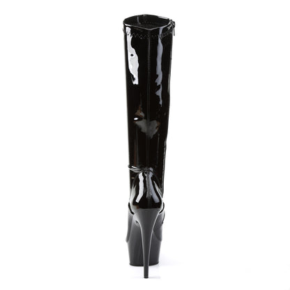 6" Heel, 1 3/4" PF Stretch Knee BT, Side Zip (Pleaser DEL2000/B/M)