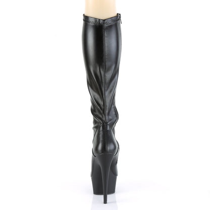6" Heel, 1 3/4" PF Stretch Knee BT, Side Zip (Pleaser DEL2000/B/M)