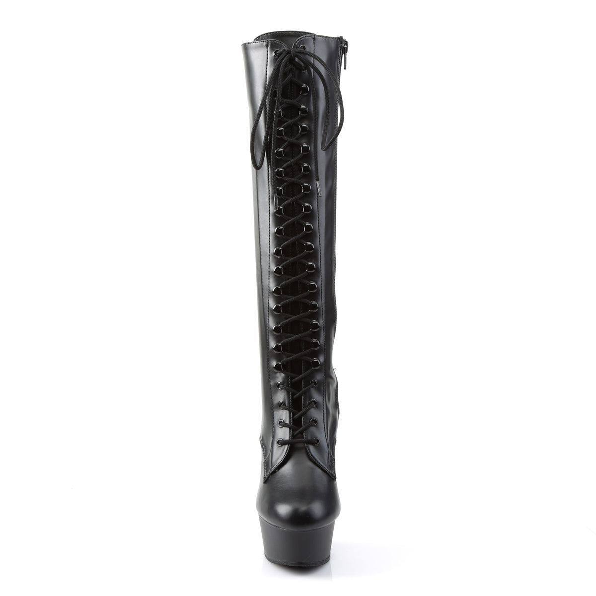 6" Heel, 1 3/4" PF Stretch Knee BT, Side Zip (Pleaser DEL2023/B/M)