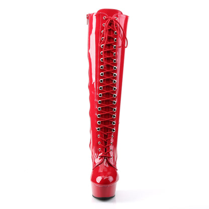 6" Heel, 1 3/4" PF Stretch Knee BT, Side Zip (Pleaser DEL2023/B/M)