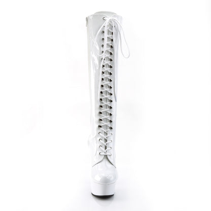 6" Heel, 1 3/4" PF Stretch Knee BT, Side Zip (Pleaser DEL2023/B/M)