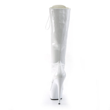 6" Heel, 1 3/4" PF Stretch Knee BT, Side Zip (Pleaser DEL2023/B/M)