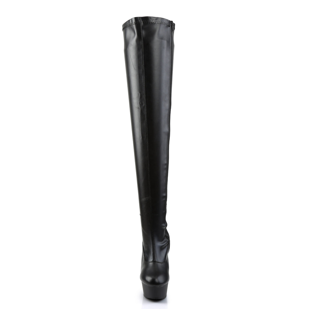 6" Heel, 1 3/4" PF Thigh High Boot, Side Zip (Pleaser DEL3000/B/M)