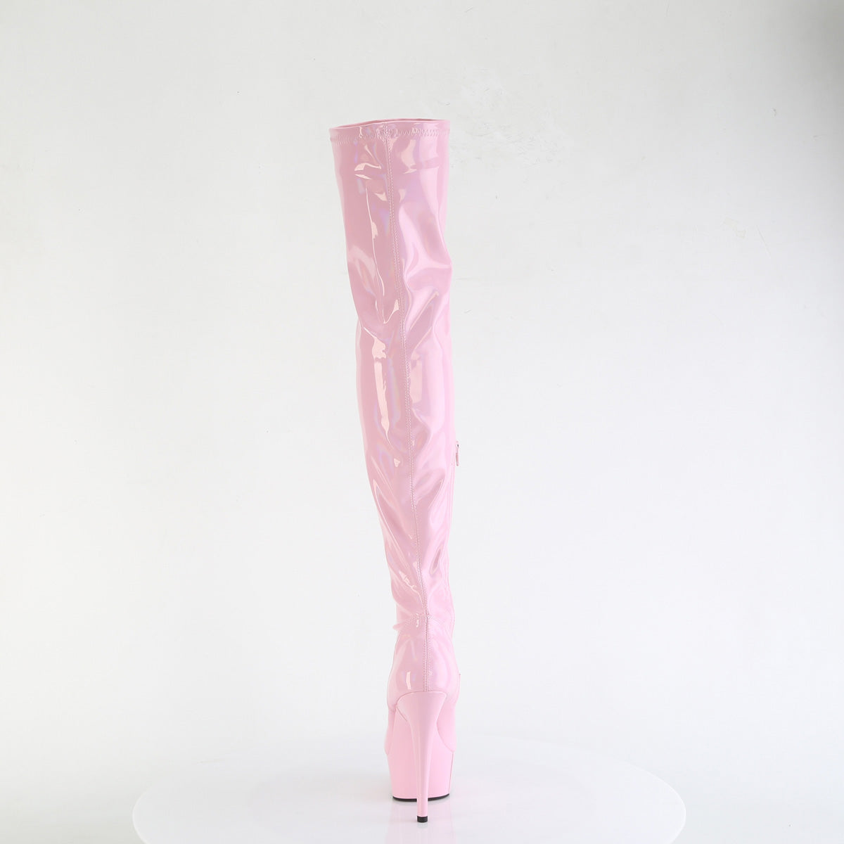 *6" Heel, 1 3/4" PF Stretch Thigh Boot,  12" Side Zip (Pleaser DEL3000HWR/BHG/M)
