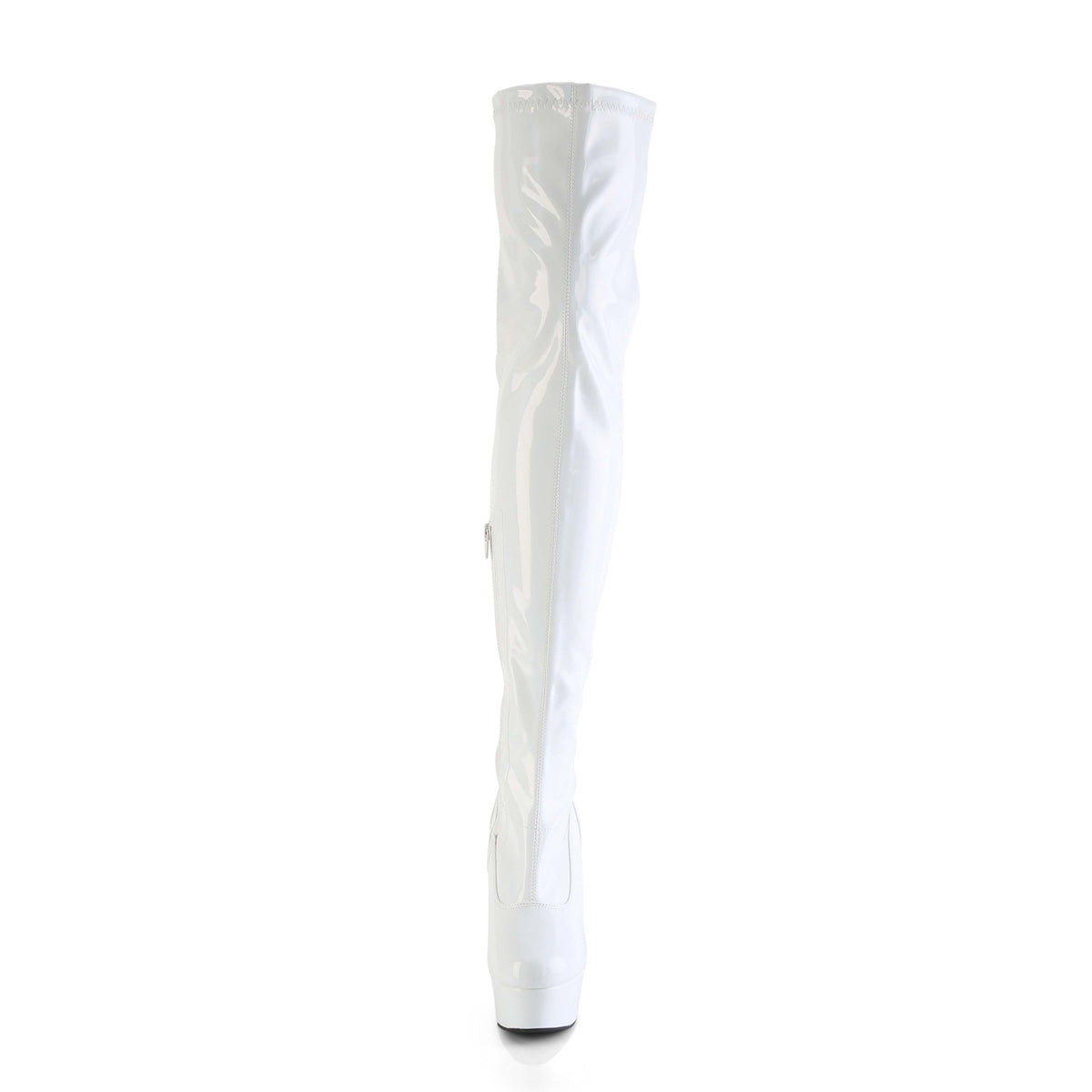 *6" Heel, 1 3/4" PF Stretch Thigh Boot,  12" Side Zip (Pleaser DEL3000HWR/BHG/M)