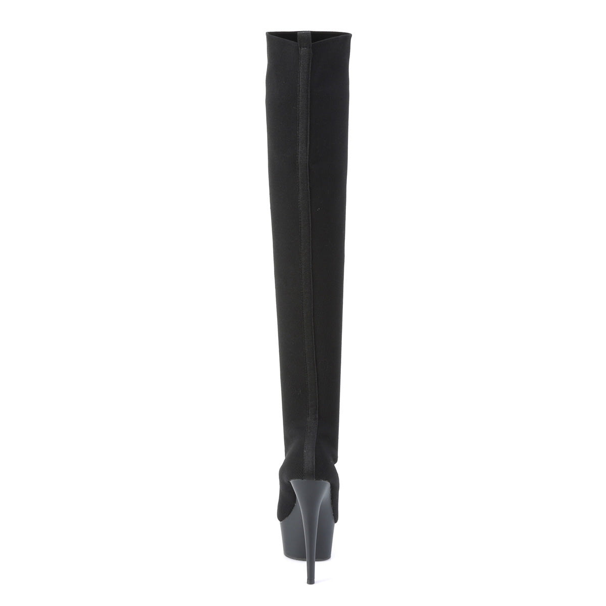 *6" Heel, 1 3/4" PF Pull-on Stretch Knit Thigh Boot (Pleaser DEL3002-1/BFA/M)