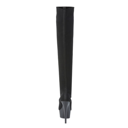 *6" Heel, 1 3/4" PF Pull-on Stretch Knit Thigh Boot (Pleaser DEL3002-1/BFA/M)