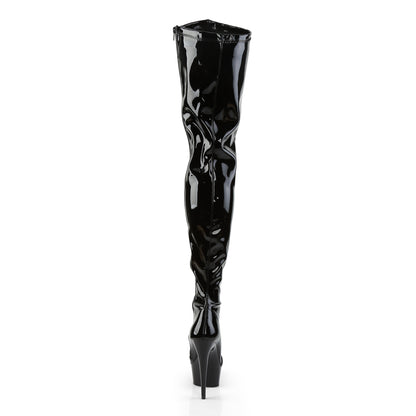 *6" Heel, 1 3/4" PF Stretch Crotch Boot, Size Zip (Pleaser DEL4000/B/M)