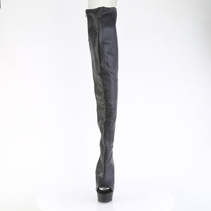 *6" Heel, 1 3/4" PF Back Lace Crotch Boot, Side Zip (Pleaser DEL4019/BPU/M)