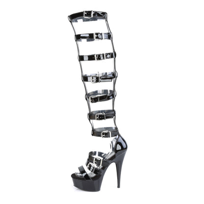 *6" Heel, 1 3/4" PF Interchangeable Gladiator Sandal Boot (Pleaser DEL600-46/B/M)