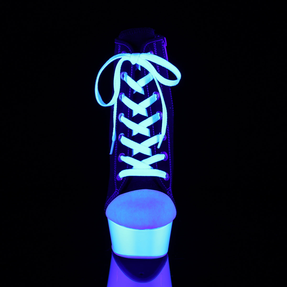 6" Heel, 1 3/4" P/F Sneaker, Side Zip (Pleaser DEL600SK-02/BCA/NW)