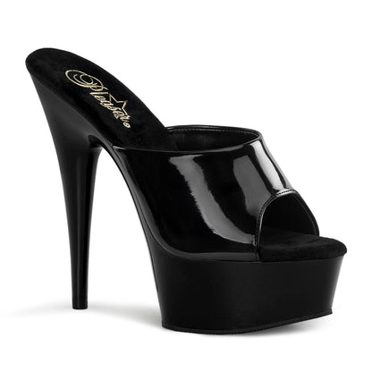 6" Heel, 1 3/4" Platform Peep Toe Slide (Pleaser DEL601/B/M)