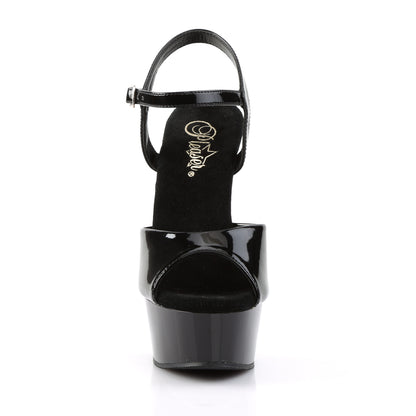 6" Heel, 1 3/4" PF Ankle Strap Sandal (Pleaser DEL609/B/M)