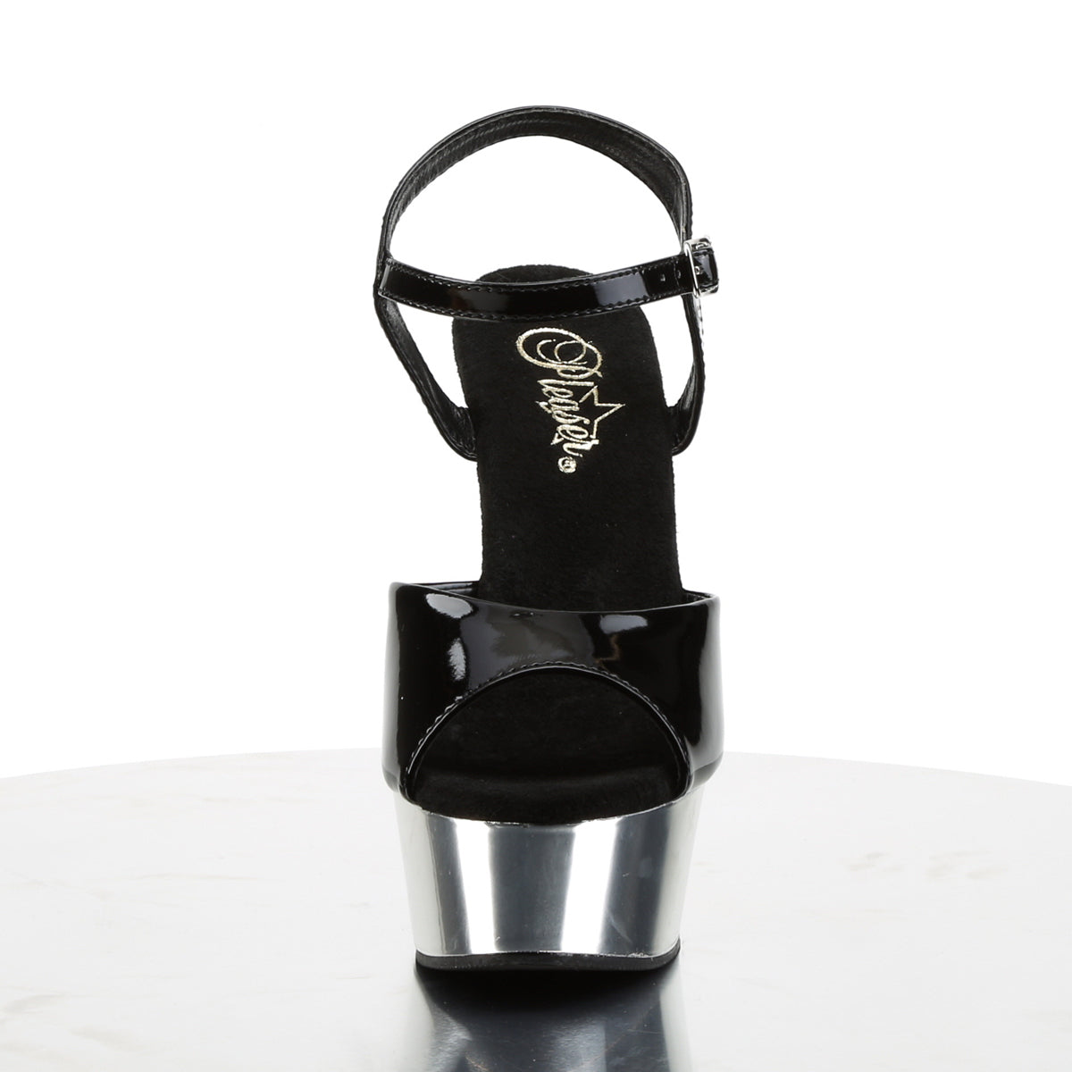 6" Heel, 1 3/4" PF Ankle Strap Sandal (Pleaser DEL609/B/M)