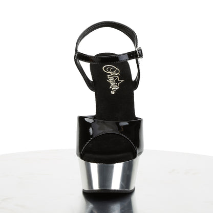 6" Heel, 1 3/4" PF Ankle Strap Sandal (Pleaser DEL609/B/M)