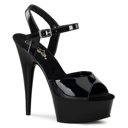 6" Heel, 1 3/4" PF Ankle Strap Sandal (Pleaser DEL609/B/M)