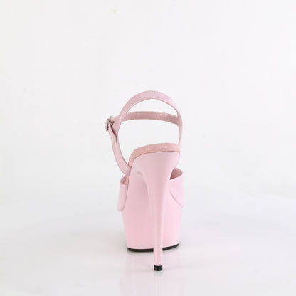 6" Heel, 1 3/4" PF Ankle Strap Sandal (Pleaser DEL609/B/M)