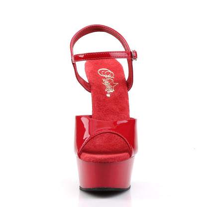 6" Heel, 1 3/4" PF Ankle Strap Sandal (Pleaser DEL609/B/M)