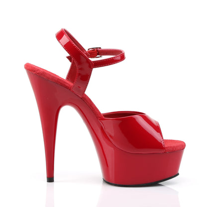 6" Heel, 1 3/4" PF Ankle Strap Sandal (Pleaser DEL609/B/M)
