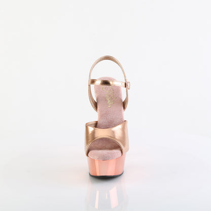 6" Heel, 1 3/4" PF Ankle Strap Sandal (Pleaser DEL609/B/M)