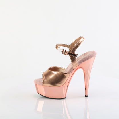 6" Heel, 1 3/4" PF Ankle Strap Sandal (Pleaser DEL609/B/M)