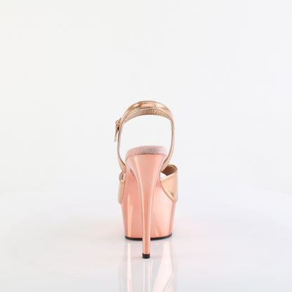 6" Heel, 1 3/4" PF Ankle Strap Sandal (Pleaser DEL609/B/M)