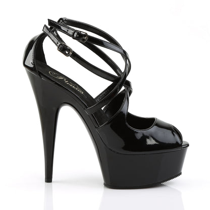 *6" Heel, 1 3/4" PF Ankle Strap Sandal (Pleaser DEL612/B/M)