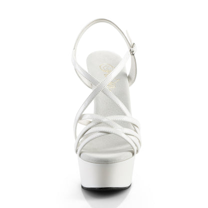 6" Heel, 1 3/4" PF Criss-Cross Strap Sandal (Pleaser DEL613/B/M)