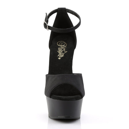 *6" Heel, 1 3/4" PF Close Back Ankle Strap D' Orsay Sandal (Pleaser DEL618PS/BPS/M)