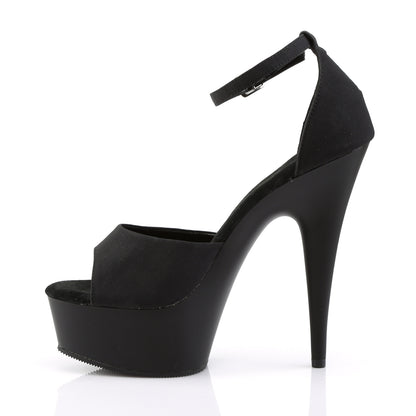*6" Heel, 1 3/4" PF Close Back Ankle Strap D' Orsay Sandal (Pleaser DEL618PS/BPS/M)