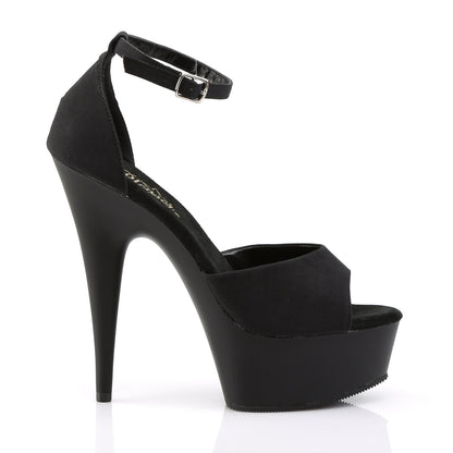 *6" Heel, 1 3/4" PF Close Back Ankle Strap D' Orsay Sandal (Pleaser DEL618PS/BPS/M)