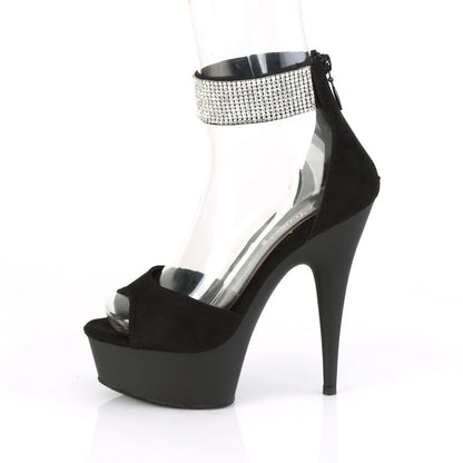 6" Heel, 1 3/4" PF d'Orsay Sandal w/ RS, Back Zip (Pleaser DEL625/BFS/M)
