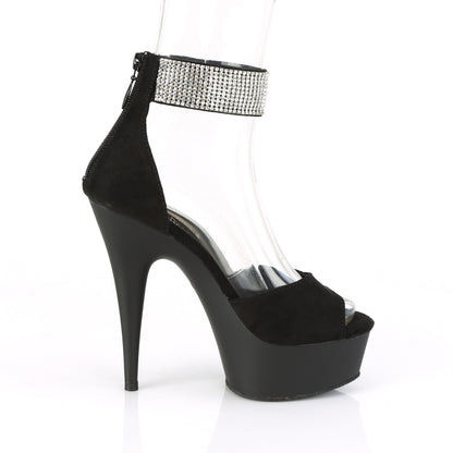 6" Heel, 1 3/4" PF d'Orsay Sandal w/ RS, Back Zip (Pleaser DEL625/BFS/M)