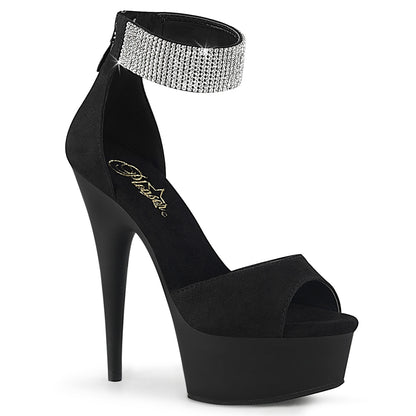 6" Heel, 1 3/4" PF d'Orsay Sandal w/ RS, Back Zip (Pleaser DEL625/BFS/M)