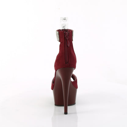 6" Heel, 1 3/4" PF d'Orsay Sandal w/ RS, Back Zip (Pleaser DEL625/BFS/M)
