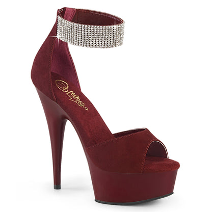 6" Heel, 1 3/4" PF d'Orsay Sandal w/ RS, Back Zip (Pleaser DEL625/BFS/M)