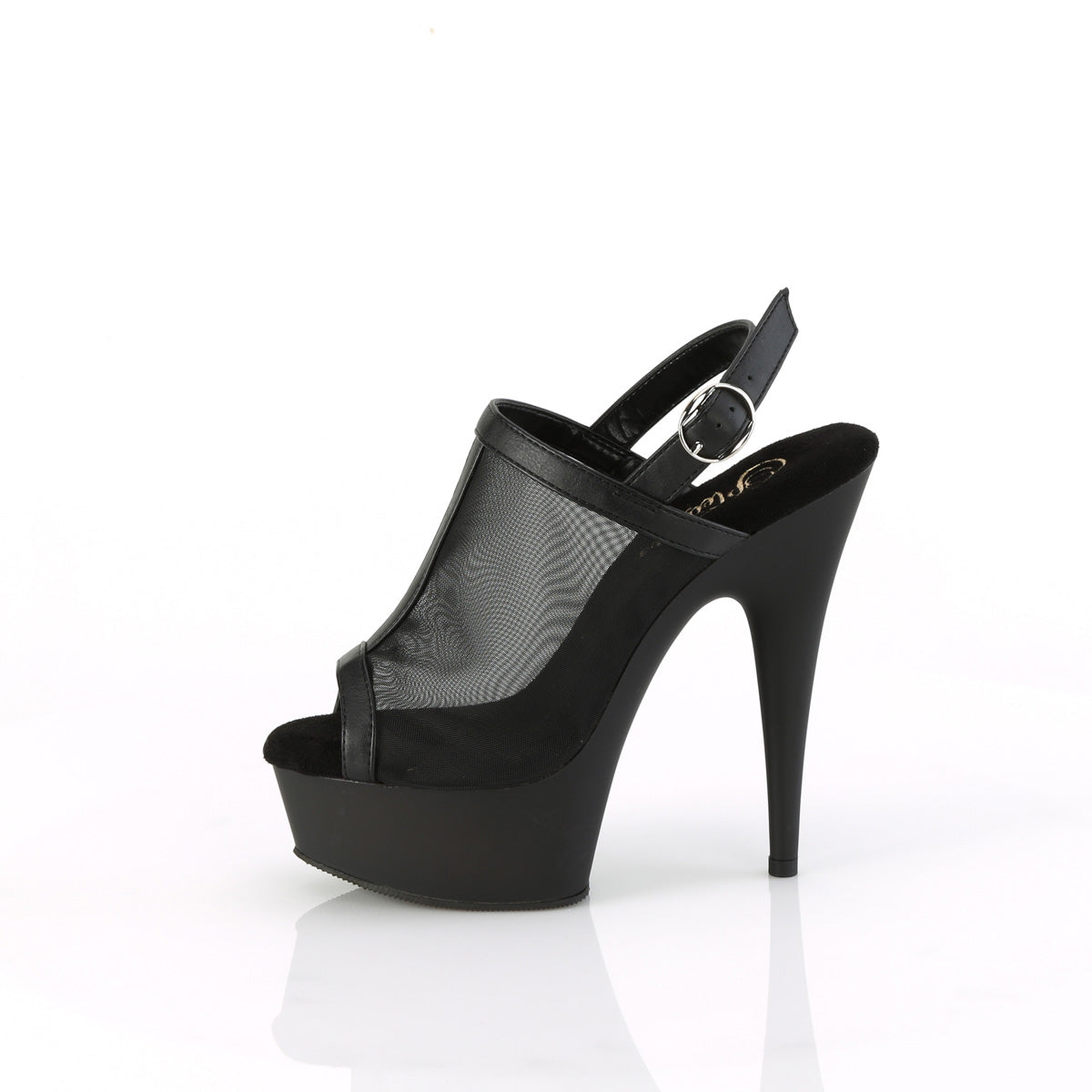 *6" Heel, 1 3/4" PF Mesh Sling Back Sandal (Pleaser DEL636/BPU/M)