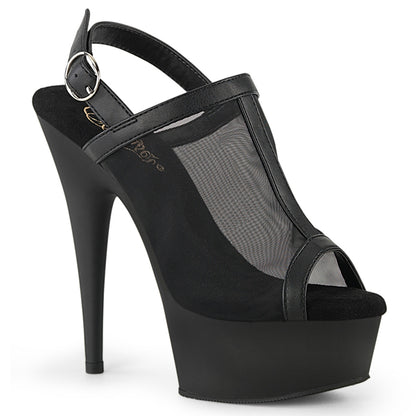 *6" Heel, 1 3/4" PF Mesh Sling Back Sandal (Pleaser DEL636/BPU/M)