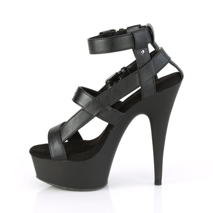 *6" Heel, 1 3/4" PF Gladiator Sandal (Pleaser DEL637/BPU/M)