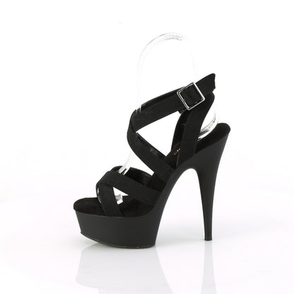 *6" Heel, 1 3/4" PF Criss Cross Ankle Strap Sandal (Pleaser DEL638/BELS/M)