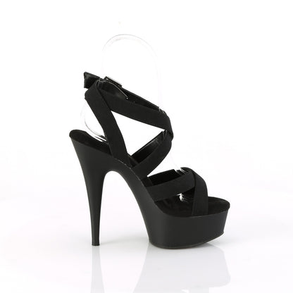 *6" Heel, 1 3/4" PF Criss Cross Ankle Strap Sandal (Pleaser DEL638/BELS/M)