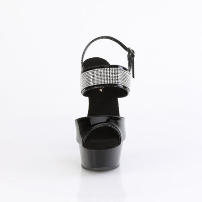 6" Heel, 1 3/4" PF Sling Back Ankle Strap Sandal (Pleaser DEL639/B/M)