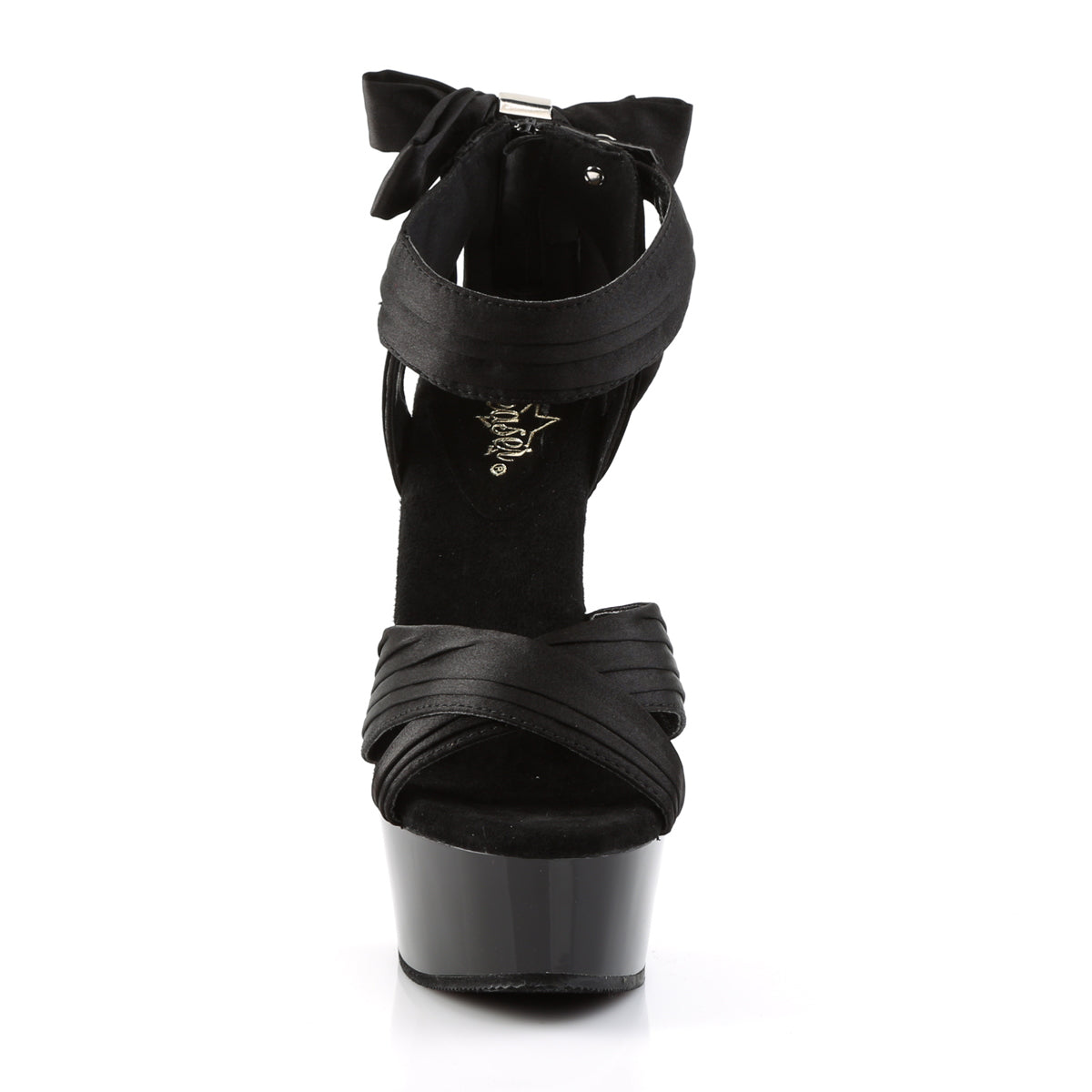 6" Heel, 1 3/4" PF Criss-Cross Straps Close Back Sandal (Pleaser DEL668/BSA/M)
