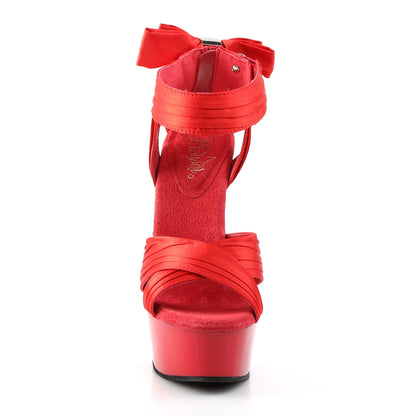 6" Heel, 1 3/4" PF Criss-Cross Straps Close Back Sandal (Pleaser DEL668/BSA/M)