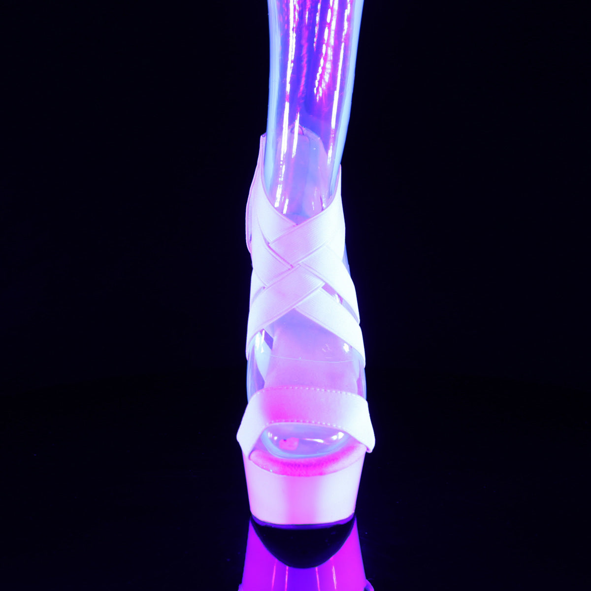 6" Heel, 1 3/4" PF Cross Close Back Sandal, Back Zip (Pleaser DEL669/B/M)