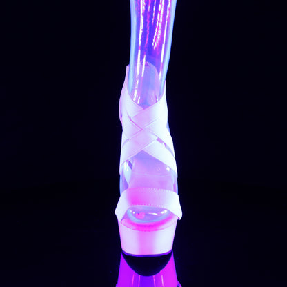 6" Heel, 1 3/4" PF Cross Close Back Sandal, Back Zip (Pleaser DEL669/B/M)