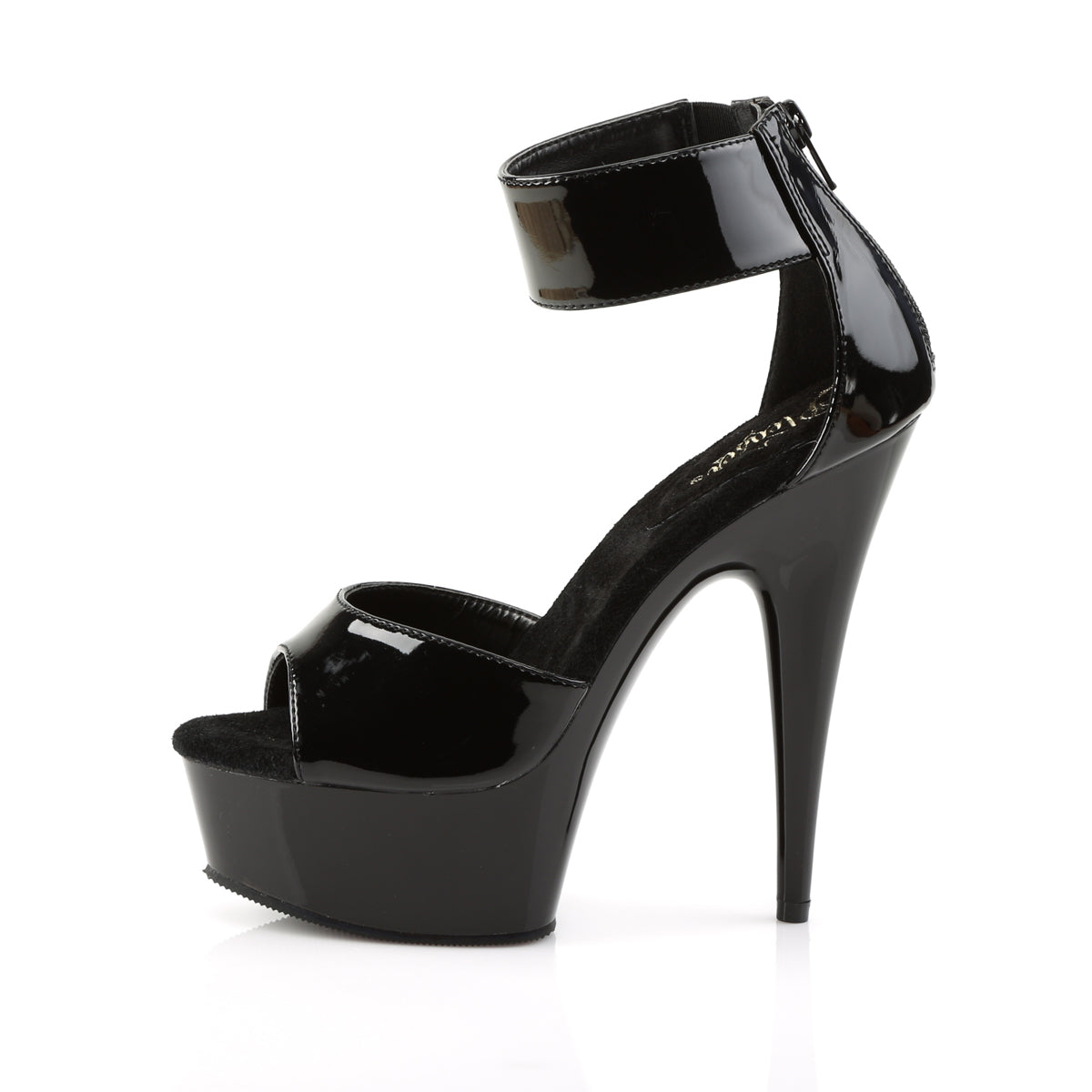 6" Heel, 1 3/4" PF Close Back Sandal (Pleaser DEL670-3/B/M)